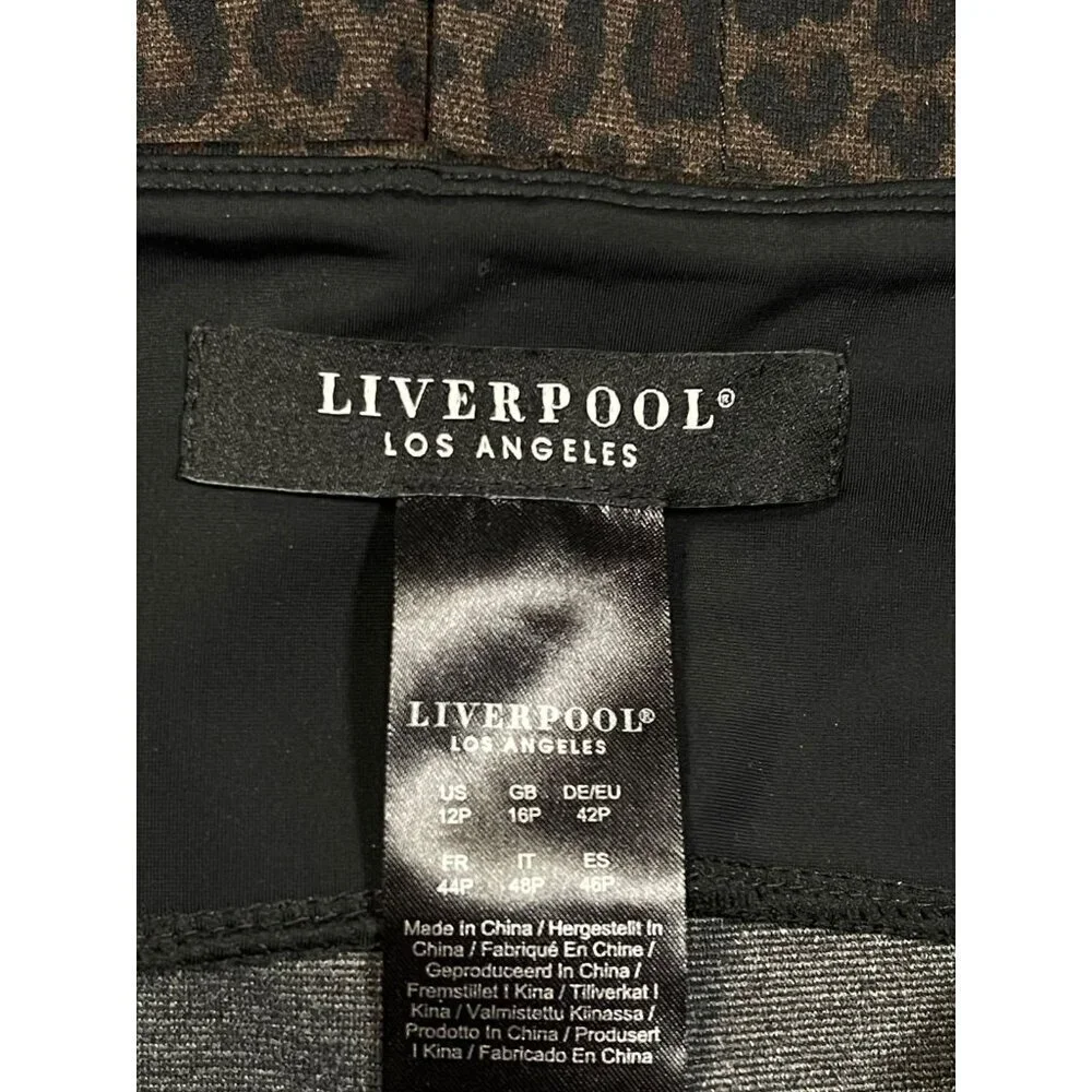 Liverpool Los Angeles Knit Cheetah Print Skirt – 12P